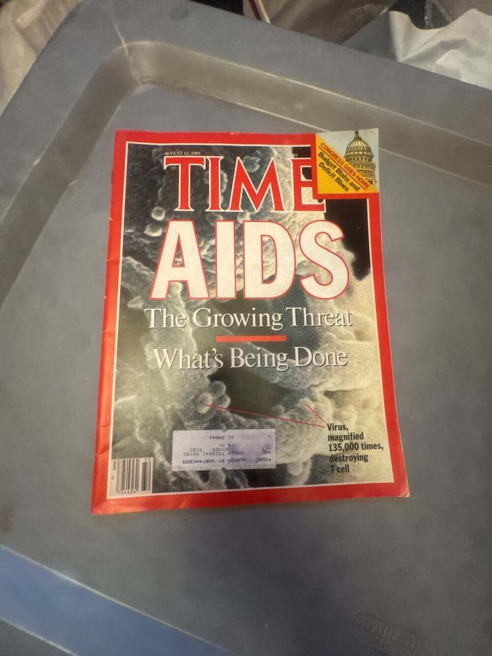 Time Magazine August 12 1985 AIDS The Growing Threat